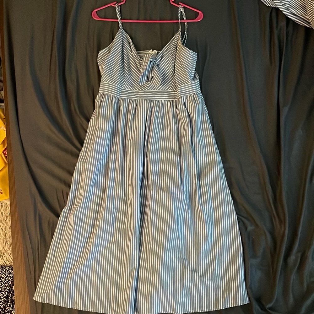 Striped midi front-tie Lulus dress